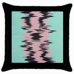 Wave Form 			throw Pillow Case (black) by LalyLauraFLM