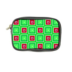 Green Red Squares Pattern    	coin Purse by LalyLauraFLM