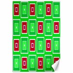 Green red squares pattern    			Canvas 24  x 36  23.35 x34.74  Canvas - 1