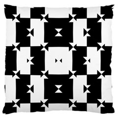 Black And White Check Pattern Large Flano Cushion Case (one Side) by dflcprints