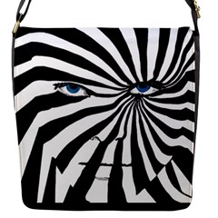 Zebra Flap Closure Messenger Bag (small) by DryInk