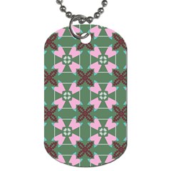 Pink Brown Flowers Pattern     			dog Tag (one Side) by LalyLauraFLM