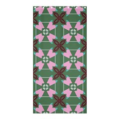 Pink Brown Flowers Pattern     	shower Curtain 36  X 72  by LalyLauraFLM