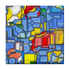 3d shapes 			Tile Coaster