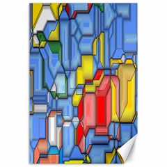 3d shapes 			Canvas 24  x 36 