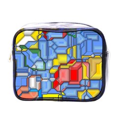 3d shapes 			Mini Toiletries Bag (One Side)