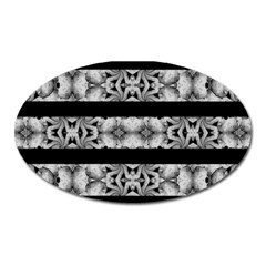 Alien Seamless Stripes Oval Magnet by dflcprints