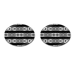 Alien Seamless Stripes Cufflinks (oval) by dflcprints