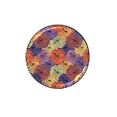 Vintage Floral Collage Pattern Hat Clip Ball Marker (4 Pack)