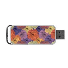 Vintage Floral Collage Pattern Portable Usb Flash (one Side)