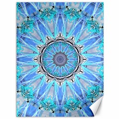 Sapphire Ice Flame, Light Bright Crystal Wheel Canvas 36  X 48   by DianeClancy