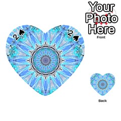 Sapphire Ice Flame, Light Bright Crystal Wheel Playing Cards 54 (heart)  by DianeClancy