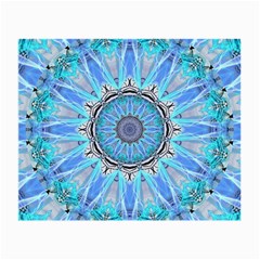 Sapphire Ice Flame, Light Bright Crystal Wheel Small Glasses Cloth (2-side) by DianeClancy