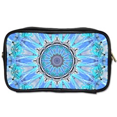 Sapphire Ice Flame, Light Bright Crystal Wheel Toiletries Bags by DianeClancy