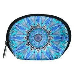 Sapphire Ice Flame, Light Bright Crystal Wheel Accessory Pouches (medium)  by DianeClancy