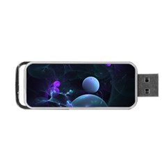 The Music Of My Goddess, Abstract Cyan Mystery Planet Portable Usb Flash (one Side)