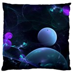 The Music Of My Goddess, Abstract Cyan Mystery Planet Standard Flano Cushion Case (Two Sides) Front