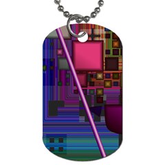 Jewel City, Radiant Rainbow Abstract Urban Dog Tag (one Side) by DianeClancy