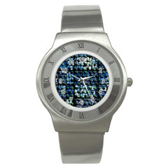 Looking Out At Night, Abstract Venture Adventure (venture Night Ii) Stainless Steel Watch