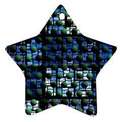 Looking Out At Night, Abstract Venture Adventure (venture Night Ii) Star Ornament (two Sides)  by DianeClancy