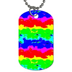 Colorful Digital Abstract  Dog Tag (one Side) by dflcprints