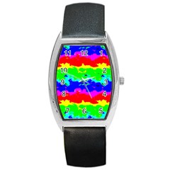 Colorful Digital Abstract  Barrel Style Metal Watch by dflcprints