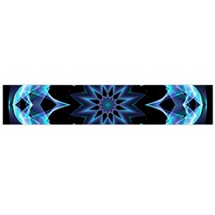 Crystal Star, Abstract Glowing Blue Mandala Flano Scarf (large) by DianeClancy