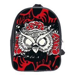 Dark Owl School Bag (large) by DryInk