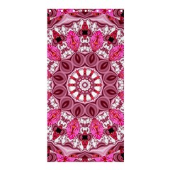 Twirling Pink, Abstract Candy Lace Jewels Mandala  Shower Curtain 36  X 72  (stall)  by DianeClancy