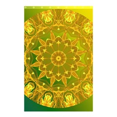 Yellow Green Abstract Wheel Of Fire Shower Curtain 48  X 72  (small) 