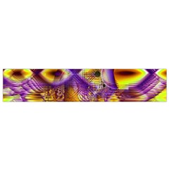 Golden Violet Crystal Palace, Abstract Cosmic Explosion Flano Scarf (small) by DianeClancy