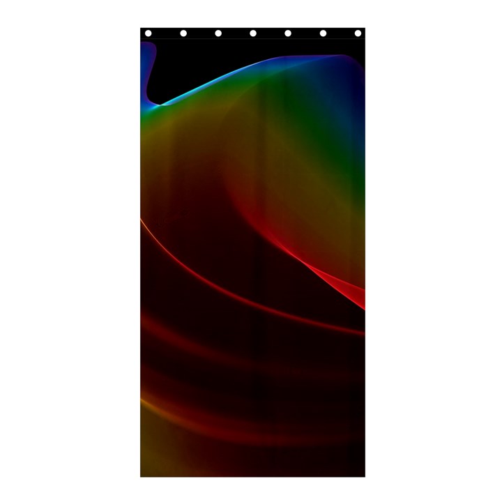 Liquid Rainbow, Abstract Wave Of Cosmic Energy  Shower Curtain 36  x 72  (Stall) 