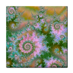 Rose Forest Green, Abstract Swirl Dance Face Towel by DianeClancy