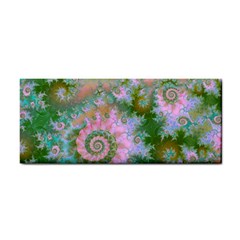 Rose Forest Green, Abstract Swirl Dance Hand Towel by DianeClancy