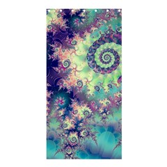 Violet Teal Sea Shells, Abstract Underwater Forest (purple Sea Horse, Abstract Ocean Waves  Shower Curtain 36  X 72  (stall)  by DianeClancy