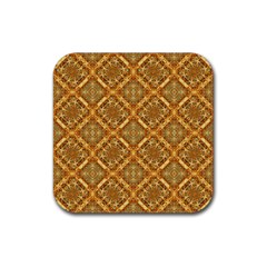 Luxury Check Ornate Pattern Rubber Coaster (square) 