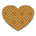 Luxury Check Ornate Pattern Heart Mousepads Front