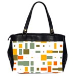 Rectangles and squares in retro colors  Oversize Office Handbag (2 Sides) Back