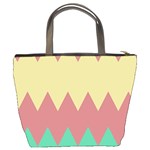 Retro chevrons     	Bucket Bag Back