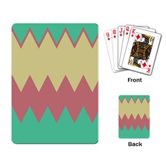 Retro Chevrons     			playing Cards Single Design by LalyLauraFLM