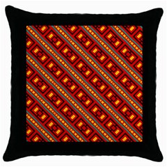 Distorted Stripes And Rectangles Pattern      			throw Pillow Case (black) by LalyLauraFLM