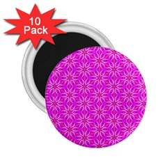 Pink Snowflakes Spinning In Winter 2 25  Magnets (10 Pack)  by DianeClancy