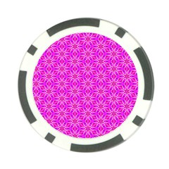 Pink Snowflakes Spinning In Winter Poker Chip Card Guards by DianeClancy