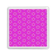 Pink Snowflakes Spinning In Winter Memory Card Reader (square) 