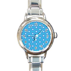 Aqua Hawaiian Stars Under A Night Sky Dance Round Italian Charm Watch by DianeClancy