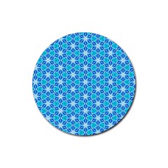 Aqua Hawaiian Stars Under A Night Sky Dance Rubber Coaster (round)  by DianeClancy