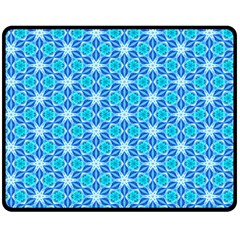 Aqua Hawaiian Stars Under A Night Sky Dance Double Sided Fleece Blanket (medium)  by DianeClancy