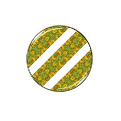 Indian Floral Pattern Stripes Hat Clip Ball Marker (4 Pack) by dflcprints