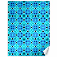 Vibrant Modern Abstract Lattice Aqua Blue Quilt Canvas 36  X 48   by DianeClancy