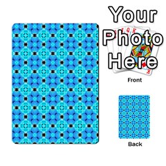 Vibrant Modern Abstract Lattice Aqua Blue Quilt Multi-purpose Cards (rectangle)  by DianeClancy